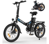 Bici elettrica pieghevole VARUN C20-1 per adulti con motore da 250 W e batteria rimovibile da 48 V 13 Ah - Nouvo