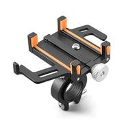 , Bici elettrica, Smartphone, Staffa in Lega di Alluminio CNC a Cinque Griffe, Supporto Meccanico per Telefono da Bici e Moto (Nero Arancione)