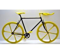 Bici fixed single speed 28 giallo nero personalizzabile