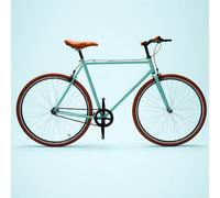 Bici fixed uomo single speed 28 verde single speed scatto fisso fixie shimano al