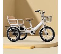 Bici for bambini a 3 ruote con doppio sedile e cestino, triciclo in acciaio ad alto tenore di carbonio impieghi gravosi(18-inch A1)