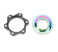 Bici Hub Centro Serratura Adattatore per Conversione Centerlock Adattatore a 6 Fani Kit per Mountain Bike in Lega di Alluminio