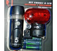BICI Kit fanale anteriore e posteriore a led MVTEK