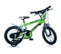 BICI MISURA 14 BIMBO MTB DINO BIKE BICICLETTA BAMBINO VERDE FLUO ART. 414 U-R88
