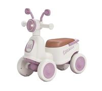 bici Monopattino a 4 ruote for bambini con musica e luce LED, auto oscillante for bambini da 1 a 3 anni, bici senza pedali bicicletta(Lila,Silent wheel)