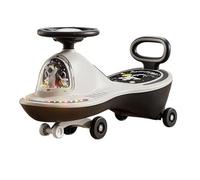 bici Monopattino Wiggle con ruote lampeggianti a LED e musica, antiribaltamento e sterzo flessibile, giocattolo da cavalcare bicicletta(Gris,Normal wheel)