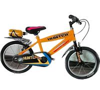 Bici mtb 16 Hunter per bambino arancione con rotelle borraccia e parafanghi