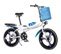 Bici Pieghevole Da 20 Pollici E 22 Pollici Per Uomo E Donna - Bici Pieghevole Con Telaio In Acciaio Ad Alto Tenore Di Carbonio 6 Velocità Ruota Integrata Per Spostamenti In Città D,20 inch