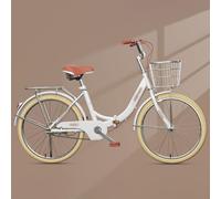 Bici Pieghevole Da Donna Da 20", 22", 24", 26" - Bici Da Donna Con 6 Velocità, Telaio In Acciaio Ad Alto Tenore Di Carbonio, Bici Pieghevole Per Spostamenti In Città E,20 inch