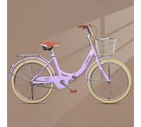 Bici Pieghevole Da Donna Da 20", 22", 24", 26" - Bici Da Donna Con 6 Velocità, Telaio In Acciaio Ad Alto Tenore Di Carbonio, Bici Pieghevole Per Spostamenti In Città D,20 inch