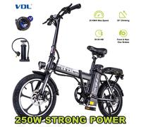 Bici pieghevole elettrica da 16 pollici, dotata di batteria da 36 V 11,4 Ah e motore da 250 W. Altare velocità fino a 25 km/h ha di 35-50 km.