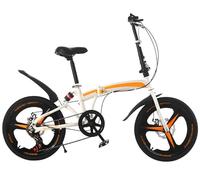 Bici Pieghevole Per Adulti Da 20 Pollici, Bici Pieghevole Da Città Regolabile A 7 Velocità, Bici Pieghevole Con Telaio In Acciaio Al Carbonio E Freni A Disco, Bici Regolabile In Altezza A,20-inch