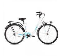 Bici Ragazza Myland Vicolo 24.1 Bianco-Azzurro, Ruota 24", Acciaio Hi-Ten, Freni V-Brake, Monovelocità