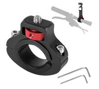 Bici Supporto per Fotocamera Moto, Rotazione a 360 Gradi Anti-Retromarcia Supporto per Morsetto per Bicicletta Manubrio Staffa per GoPro Insta360 DJI Osmo e Luce di Riempimento (22-32mm)