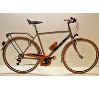 Bici trekking 28 uomo marrone nero personalizzabile