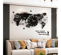 BICIBO Grande Orologio da Parete Decorativo per Soggiorno Orologio da Parete Gigante Creativo con Mappamondo Moderno Funzionamento a Batteria Silenzioso Senza ticchettio per Camera da Letto Cucina