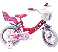 albri Bambina da 16 Pollici, Bicicletta Disney Minnie, Rosa