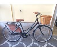 BICICLETTA 26 OLANDA LUSSO "FAUSTO COPPI" DONNA COLORE NERO CON CESTINO VIMINI