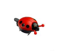 Bicicletta a forma di coccinella con ali mobili, graziosa bicicletta in plastica per bambini, con suono chiaro, per manubrio da 22 mm, rosso (rosso)