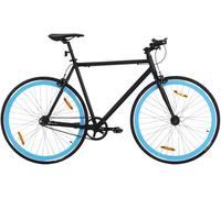 Bicicletta a scatto fisso, bicicletta a velocità singola, telaio in acciaio ad alta resistenza, design hardtail per adulti, ruote 700c