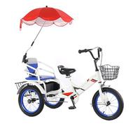 Bicicletta A Tre Ruote For Bambini Dai 2 Agli 8 Anni, Triciclo Da Crociera Con Cestino For Ragazzi E Ragazze, Ideale Pedalare(16-inch A2)