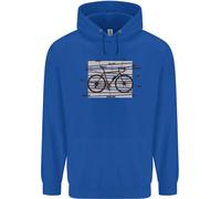 Bicicletta Anatomia Divertente Ciclismo Bambini Felpa con Cappuccio