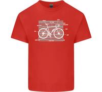 Bicicletta Anatomia Divertente Ciclisti T-Shirt Ragazzi