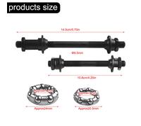 Bicicletta Assi Assale Posteriore Asse Ruota Anteriore Set 108/145mm Con 1/4,