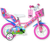 Bicicletta peppa pig 12" per bambini - telaio in acciaio, ruote eva, freno caliper