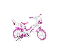 Bicicletta Bambina Bianca e Rosa Flappy 12 pollici
