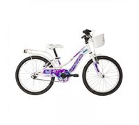 Bicicletta Bambina City Girl 20" Bianca - Telaio Acciaio, Freni V-Brake