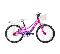 Bicicletta Bambina City Girl 20" Fucsia - Telaio Acciaio Hi-Ten, Freni V-Brake