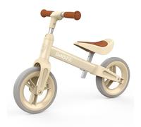 Bicicletta Bambini Senza Pedali per 1,5-4 Anni Fino a 25 Kg, volante e sellino Regolabili in Altezza, Bloccasterzo, Giocattoli Regali per Bambini, Beige