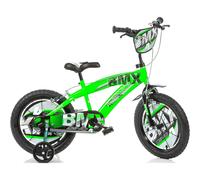 Bicicletta Bambino 16" BMX Verde con Rotelline Stabilizzatrici