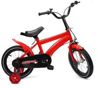BICICLETTA BICI 14'' CON ROTELLE E FRENI per BAMBINI 2-10 ANNI VARI COLORI