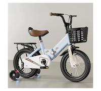 bicicletta Bici for bambini, for ragazzi e ragazze, bicicletta leggera in acciaio ad alto tenore di carbonio, bicicletta pieghevole for bambini bici triciclo(Blauw,16in)