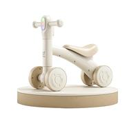 bicicletta Bici senza pedali 2 in 1 Rocker n Ride con Balance Board staccabile, luci colorate e musica, for interni ed esterni bici triciclo(Kaki,No rocking board)