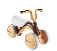 bicicletta Bici senza pedali for bambini, 4 ruote, prima bici con elegante maniglia, design robusto e sicuro for bambini bici triciclo(Bruin)