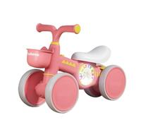 bicicletta Biciclette da corsa for bambini, bici da corsa a 4 ruote, con cestino anteriore, for regali for ragazzi e ragazze di 1-3 anni bici triciclo(Roze)