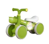 bicicletta Biciclette da corsa for bambini, bici da corsa a 4 ruote, con cestino anteriore, for regali for ragazzi e ragazze di 1-3 anni bici triciclo(Groen)