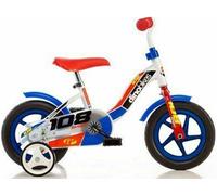 BICICLETTA BIMBO MISURA 10 DINO BIKES BICI BIANCO BLU BAMBINO ART. 108L BOY