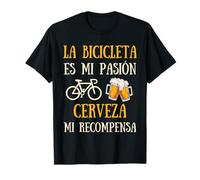 Bicicletta Birra Uomo Divertente Regalo Ciclista Ciclismo Maglietta