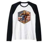 Bicicletta BMX Sasquatch Big-Foot Shaka American Patriot USA Maglia con Maniche Raglan
