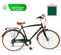 Bicicletta CITY BIKE Alluminio UOMO VELOPOLI 28″ con CAMBIO / VERDE VINTAGE