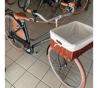 Bicicletta CITY BIKE Retrò NERA ACCIAIO Velopoli 28″ con Cambio + CESTO VIMINI
