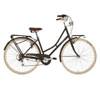 Bicicletta City da Donna 28" Design Vintage Cambio 6V Shimano Freni V-Brake Viaggio Nero