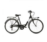 Bicicletta City Donna Vicolo 26.2 Nera, Taglia 43, Ruote 26", Shimano 6V, Freni V-Brake