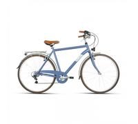 Bicicletta City MYLAND Corso 28.4 Uomo Azzurra - Shimano 7V, Alluminio, Ruote 28", Taglia 54