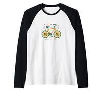 Bicicletta con Bussola Ruote Adventure Ciclismo Viaggio Maglia con Maniche Raglan