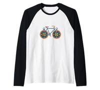 Bicicletta con Bussola Ruote Adventure Ciclismo Viaggio Maglia con Maniche Raglan